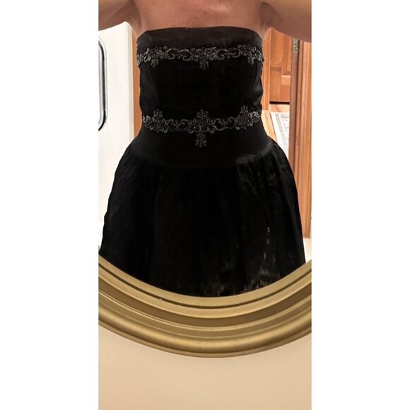 Strapless Goth Steampunk Gown Size M Halloween Ball Gothic Bride Masquerade Vamp - Picture 7 of 15